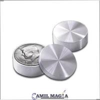 Caja Okito con Macizo Aluminio Medio Dolar por Camil Magia